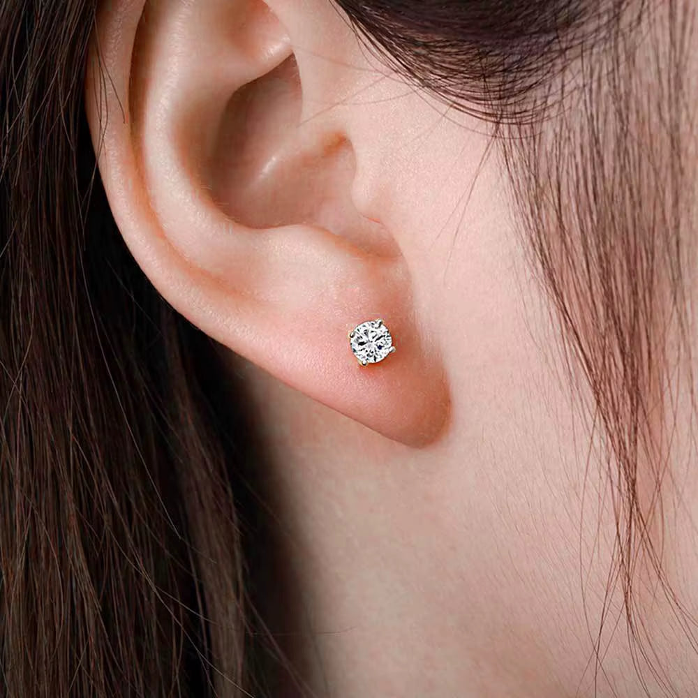 12 Pairs Cubic Zirconia Silver Earring Set round Grand Party Bling UK CZ