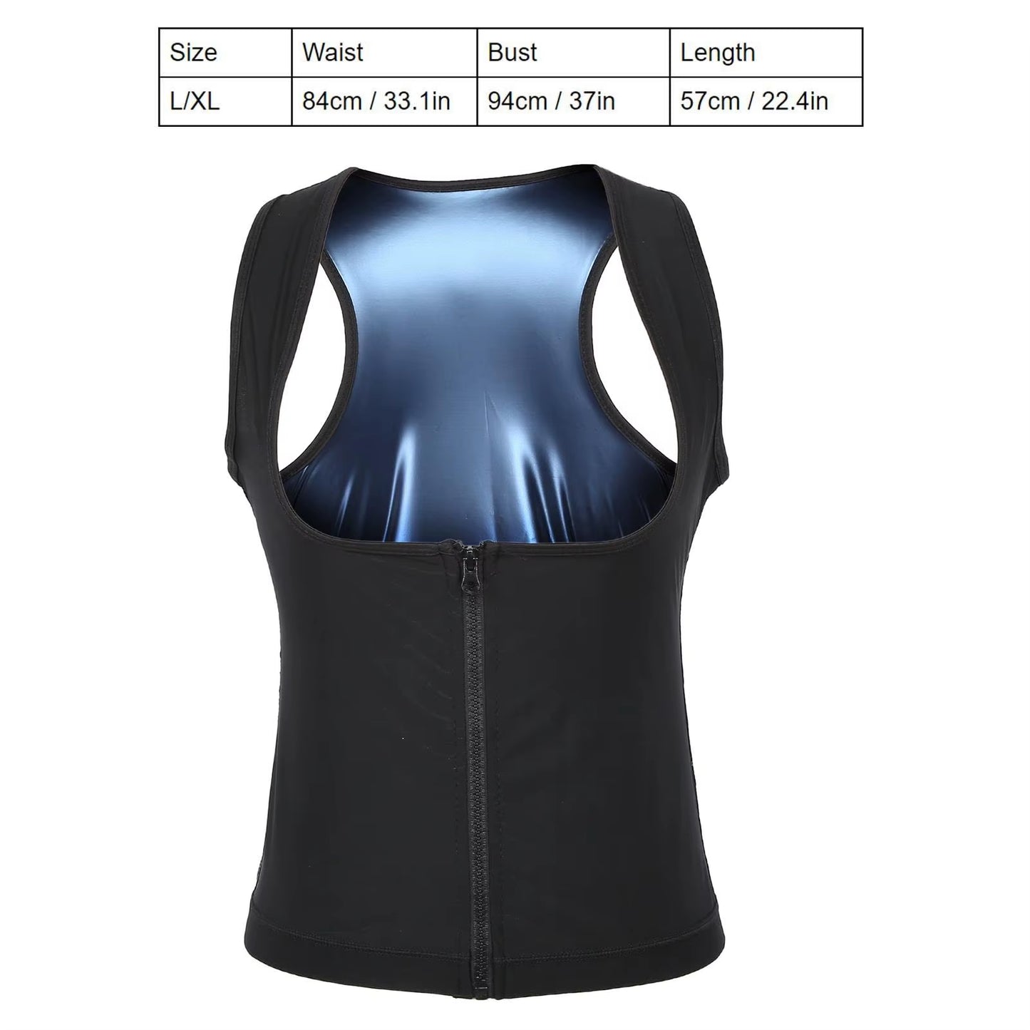 Women’S Sauna Vest - Zip-Up Heating Sweat Tank Top, Breathable Waist Trainer Corset for Slimming & Fitness