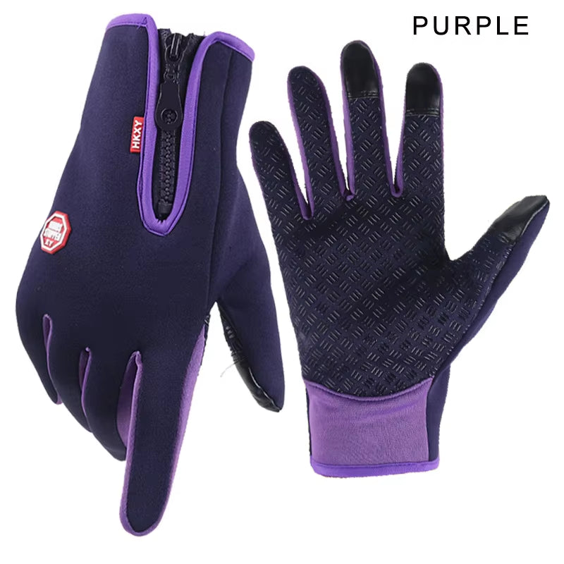 New Winter Gloves Men Women Touch Cold Waterproof Motorcycle Cycle Gloves Male Outdoor Sports plus Velvet Warm Running Ski Glove