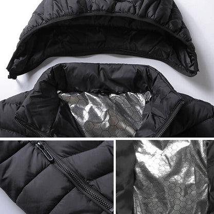 Men Women Electric Coat Heated Jacket USB Winter Warm up Heating Pad Body Warmer