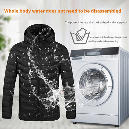 Men Women Electric Coat Heated Jacket USB Winter Warm up Heating Pad Body Warmer
