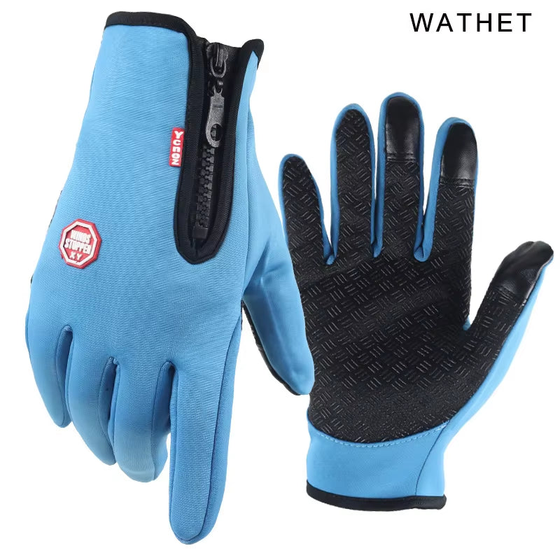 New Winter Gloves Men Women Touch Cold Waterproof Motorcycle Cycle Gloves Male Outdoor Sports plus Velvet Warm Running Ski Glove