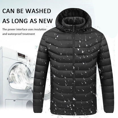 Men Women Electric Coat Heated Jacket USB Winter Warm up Heating Pad Body Warmer