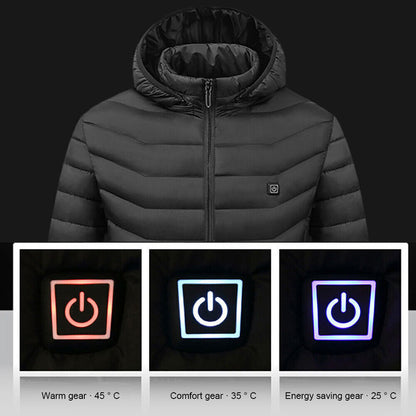 Men Women Electric Coat Heated Jacket USB Winter Warm up Heating Pad Body Warmer