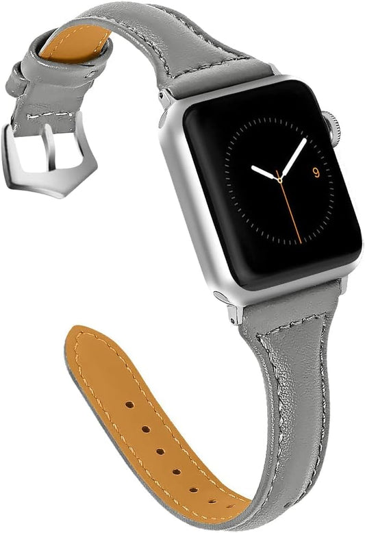 Leather Bands Compatible Apple Watch Bands for Women 38Mm 40Mm 41Mm 42Mm 44Mm 45Mm 46Mm 49Mm, Top Grain Leather Iwatch Bands for Women SE SE2 Series 10 9 8 7 6 5 4 3 2 1