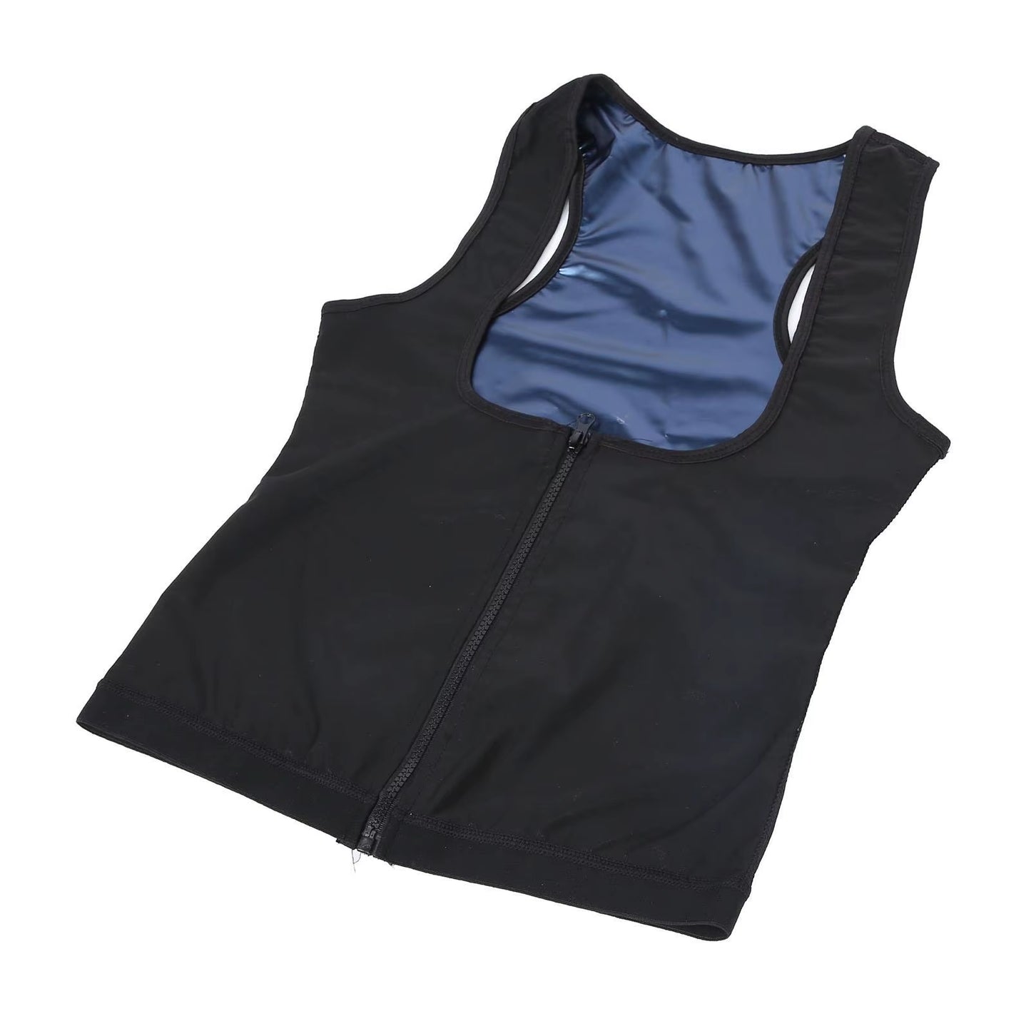 Women’S Sauna Vest - Zip-Up Heating Sweat Tank Top, Breathable Waist Trainer Corset for Slimming & Fitness