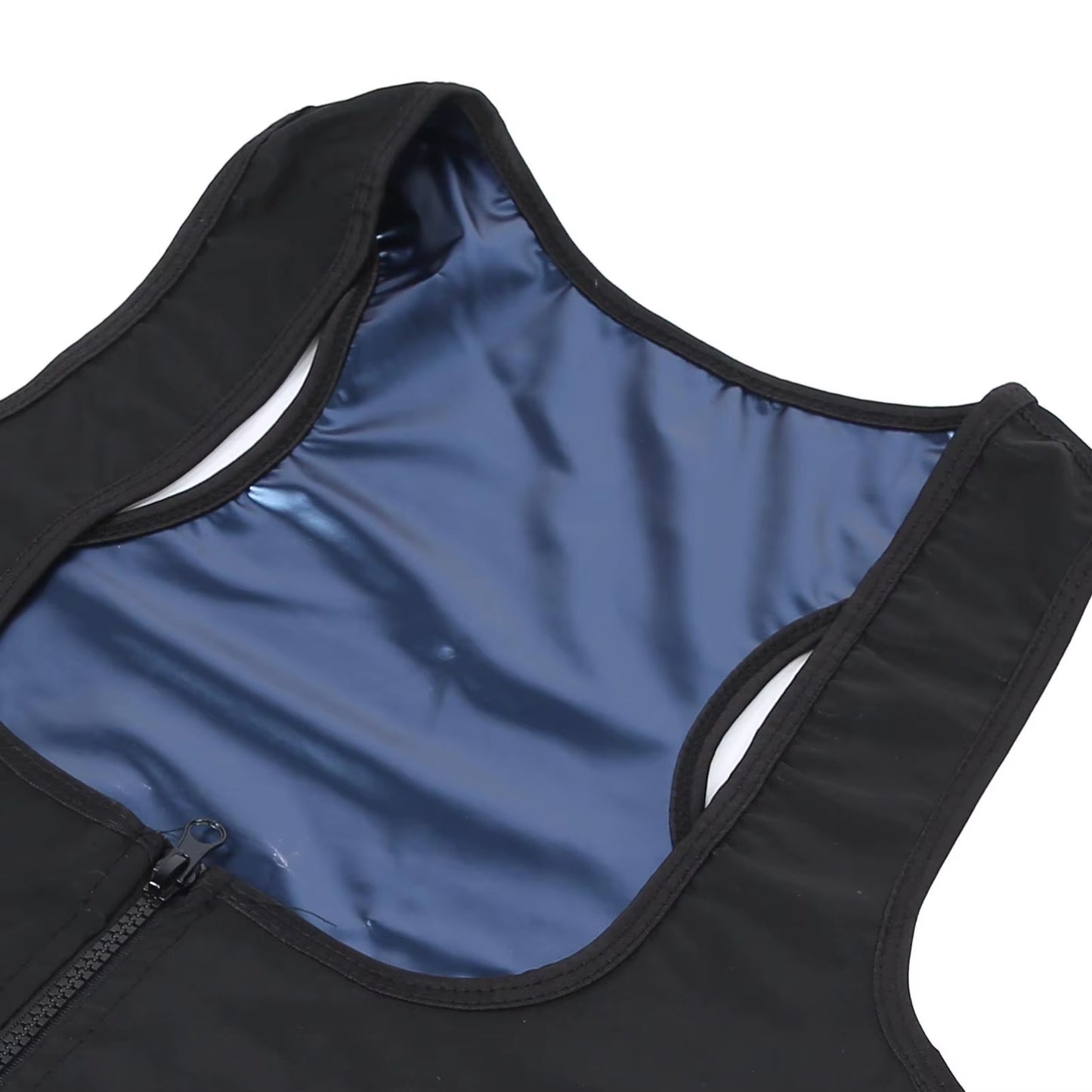 Women’S Sauna Vest - Zip-Up Heating Sweat Tank Top, Breathable Waist Trainer Corset for Slimming & Fitness