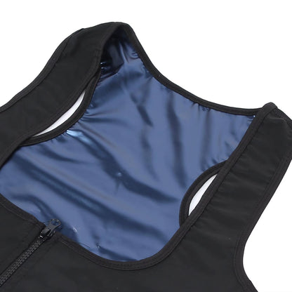 Women’S Sauna Vest - Zip-Up Heating Sweat Tank Top, Breathable Waist Trainer Corset for Slimming & Fitness
